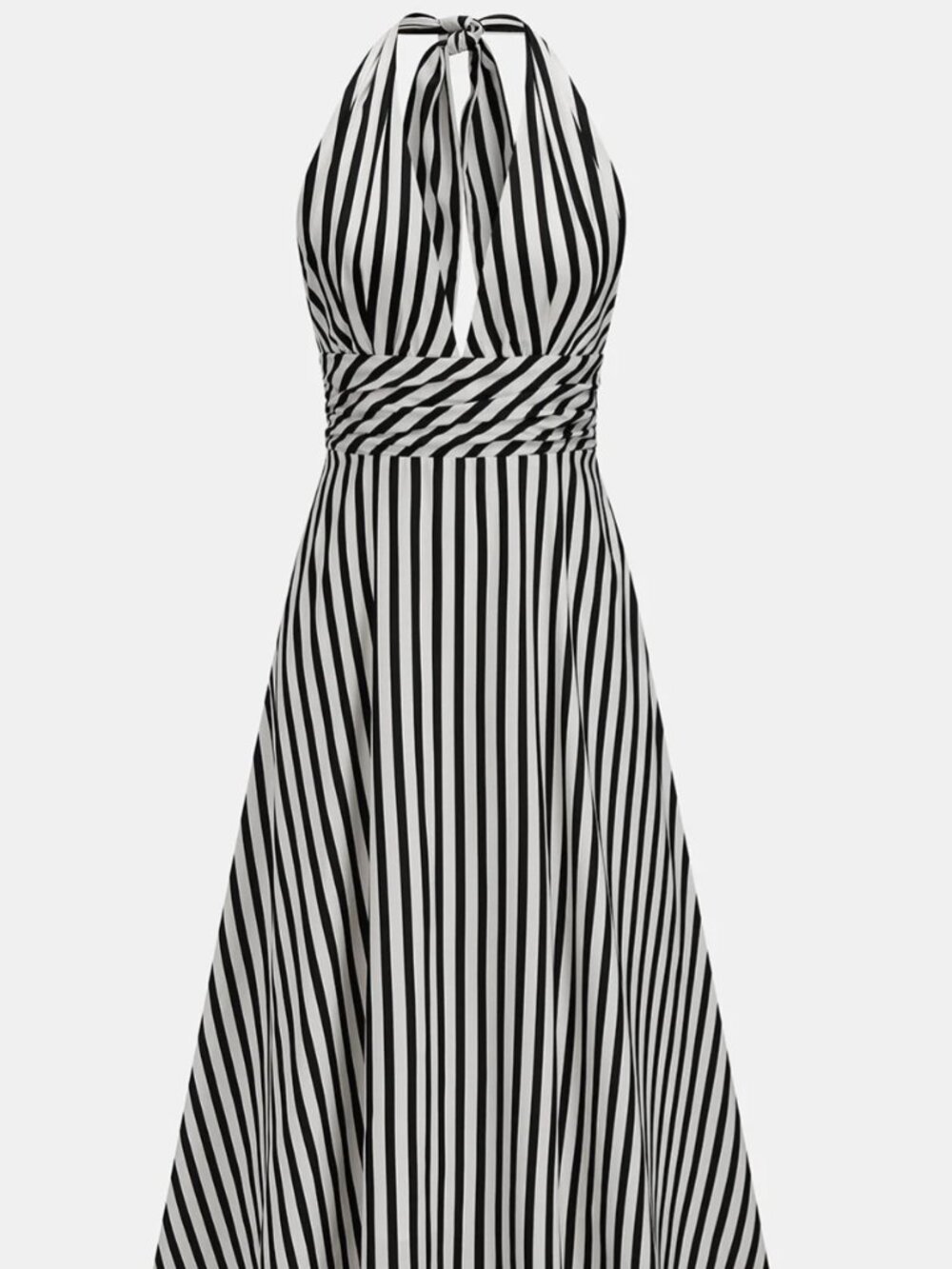 NWT Commense Stripe Backless Pockets Dress